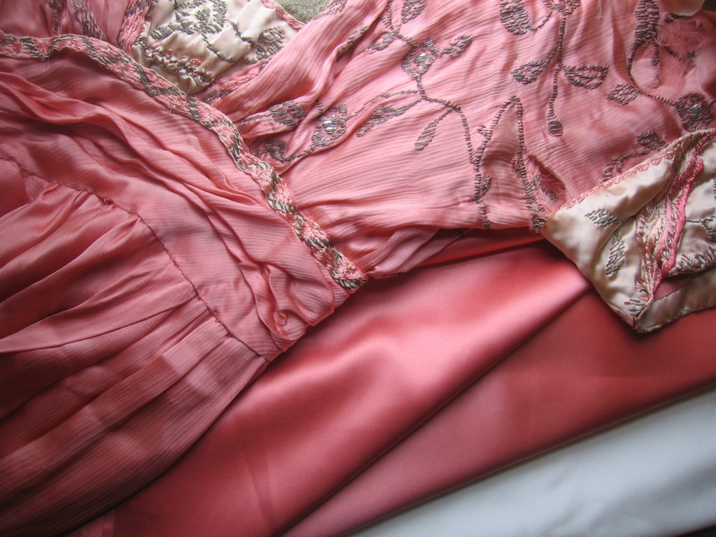 The original Paris gown with modern silk for the replica